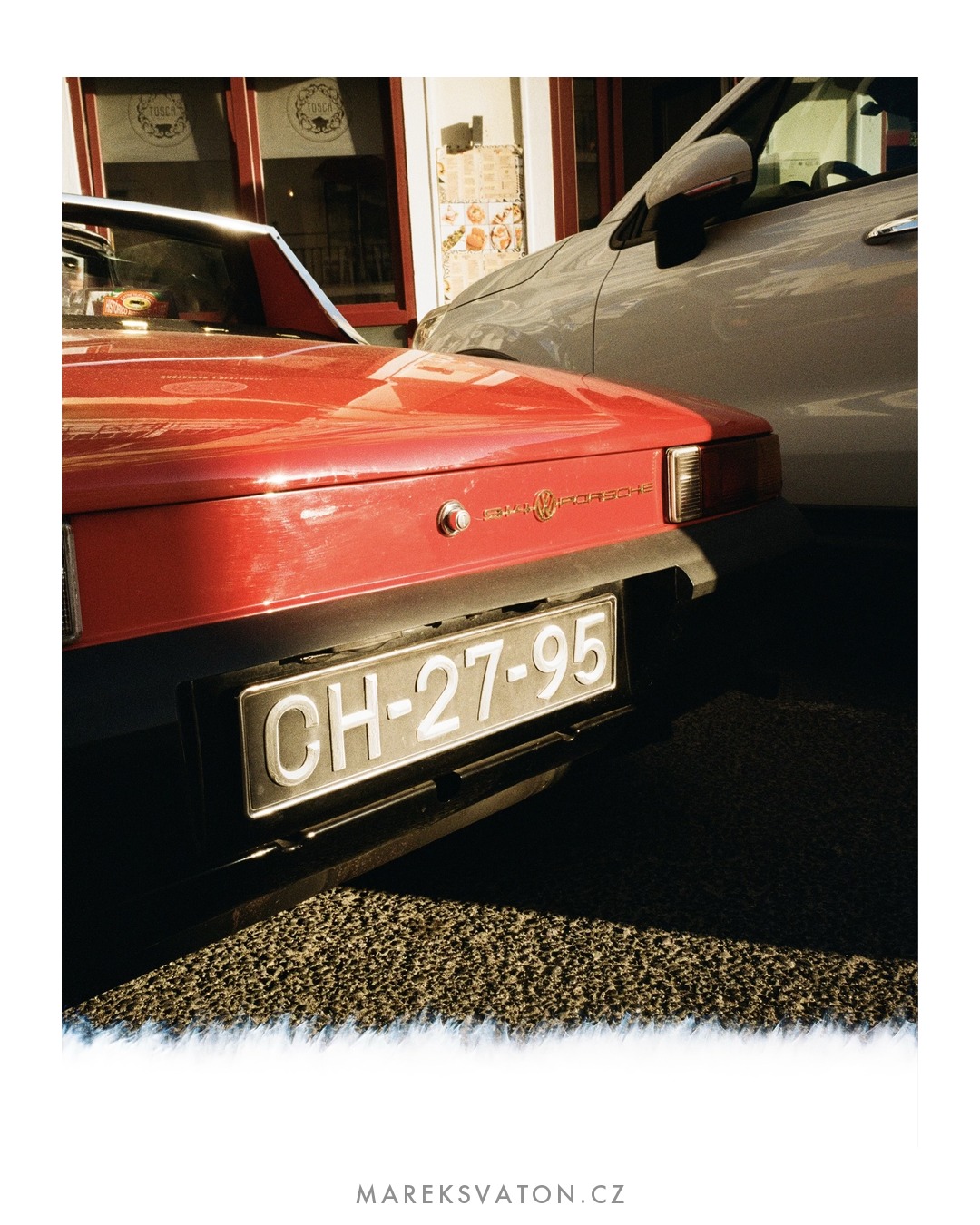 Rear end with burned film frame